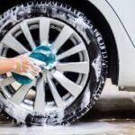 cleaning car wheels